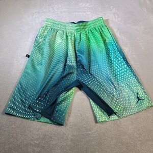 Jordan Flight Victory Shorts Mens XL Green Abyss & Volt Basketball Mesh Shiny